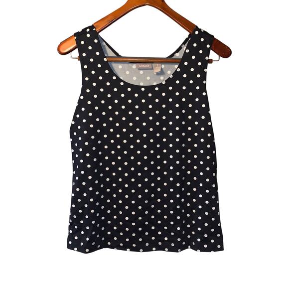 Chico's Polka Dot top size 1/ Medium - Picture 2 of 5